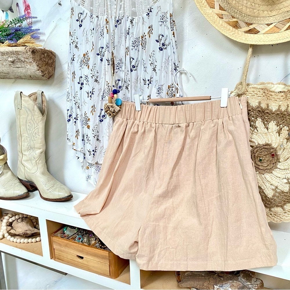 Trendy summer boho shorts w pockets & shabby chic vibe - Picture 7 of 12